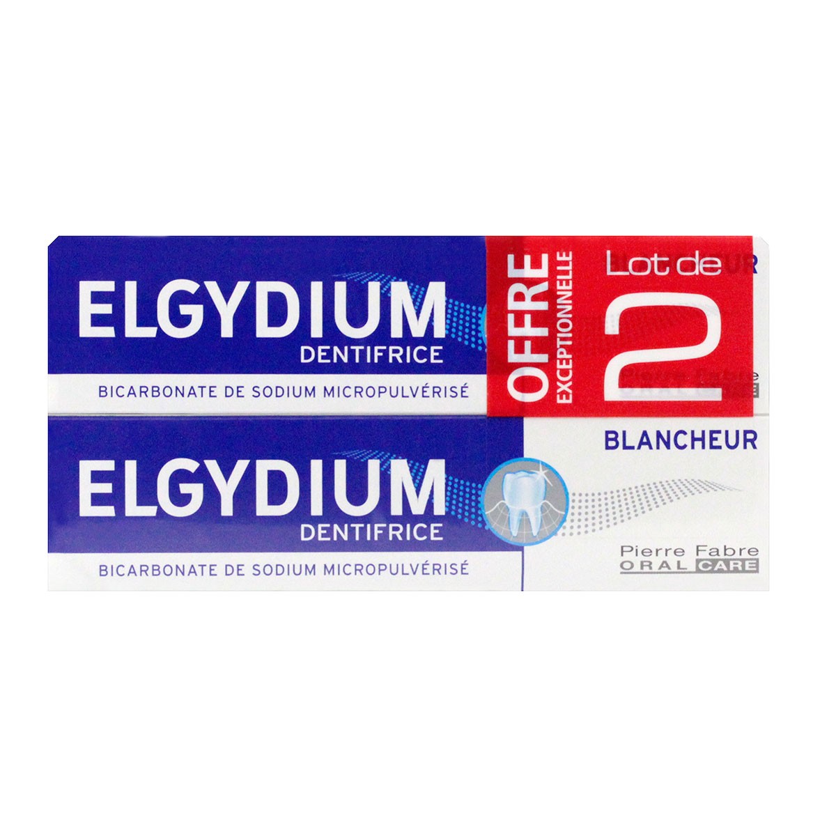 ELGYDIUM DENTIFRICE BLANCHEUR LOT 2X75 ML