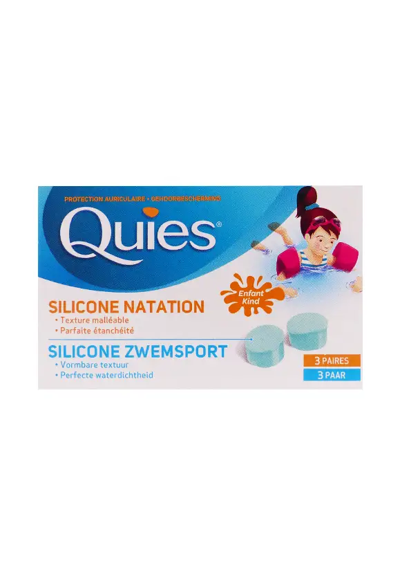 QUIES SILICONE NATATION ENFANT 3 PAIRES