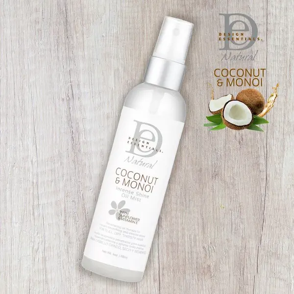 INTENSE SHINE OIL MIST Huile Spray Brillance - Design Essentials Coconut & Monoï – Image 2