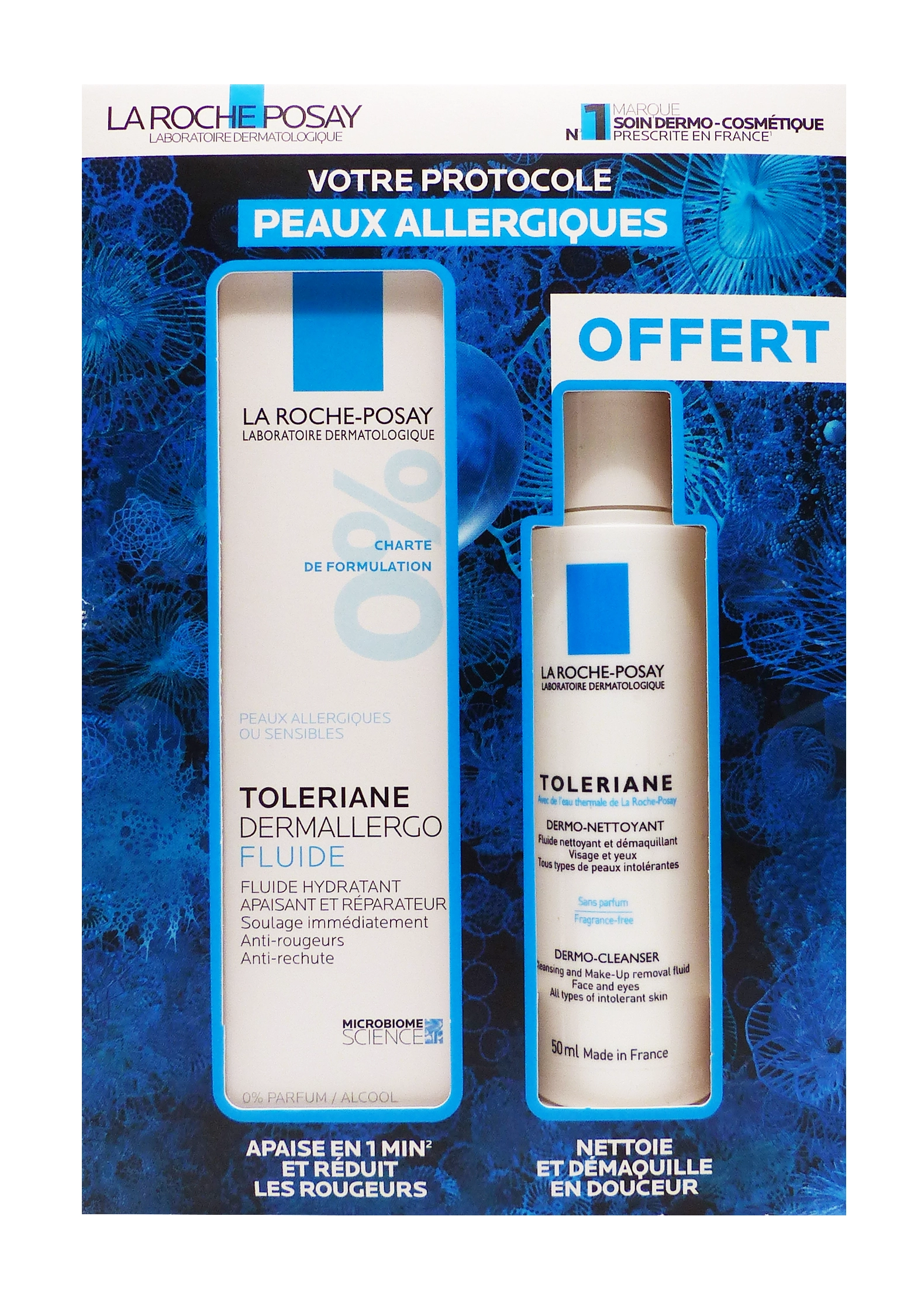 LA ROCHE-POSAY COFFRET PROTOCOL PEAUX ALLERGIQUES (FLUIDE+NETTOYANT)