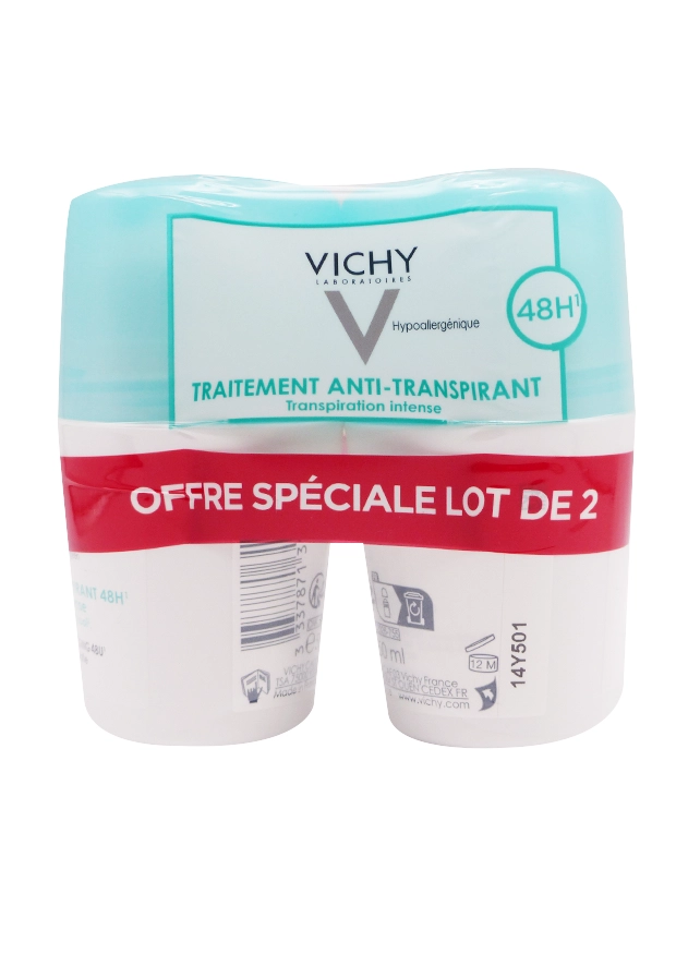 VICHY ANTI-TRANSPIRANT 48H ROLL-ON LOT 2X50 ML